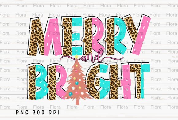 Download Merry and Bright Leopard Christmas PNG - Christmas png Collection