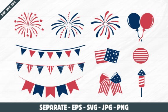 Download 4th of July Vector Set, 4th of July Svg - 4th of july svg Collection
